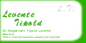 levente tipold business card